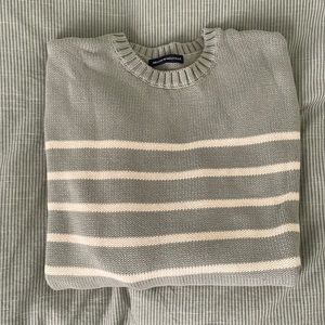 BRIANNA COTTON THIN STRIPE SWEATER
